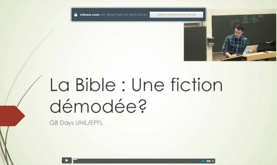 La Bible: une fiction démodée ?