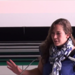 Elisa Meyla lors de sa conférence "a-t-on besoin de Dieu pour être quelqu'un de bien" lors de la semaine Big Questions 2016 à Genève.